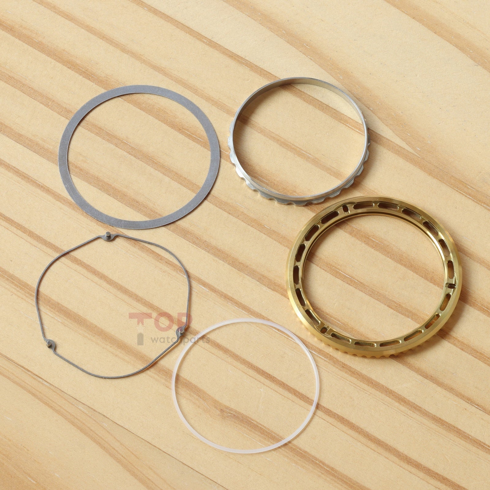 Fluted Bezel+Rubber Bezel Gasket+Click Spring+Tension Spring+Retaining Bezel for Rolex GMT-Master II 126710/116710