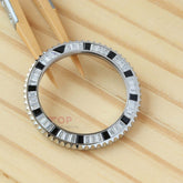 Black Onyx & Synthetic Moissanite Diamond Watch Bezel for Rolex Submariner 40/41mm Watch Gemstone Bezel