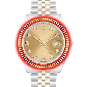 Steel Engine Turn Fluted Bezel Insert Dog Toothed Ring Bezel Pad for Rolex Datejust 36mm Watch