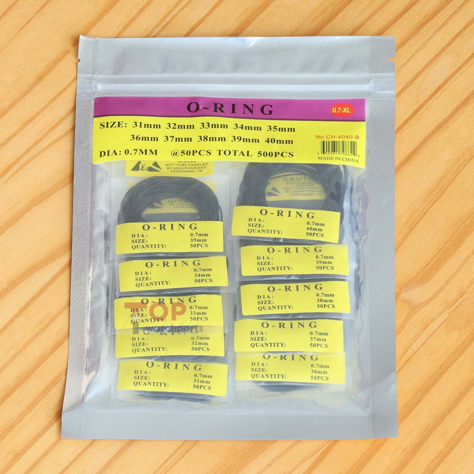 6 Sizes Watch Gasket Set Waterproof Rubber Ring O-Ring for Watch Bezel/Case Back