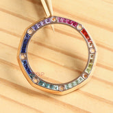 Synthetic Rainbow Sapphires Bezel for Audemars Piguet AP 26470OR Royal Oak Offshore 42mm Watch