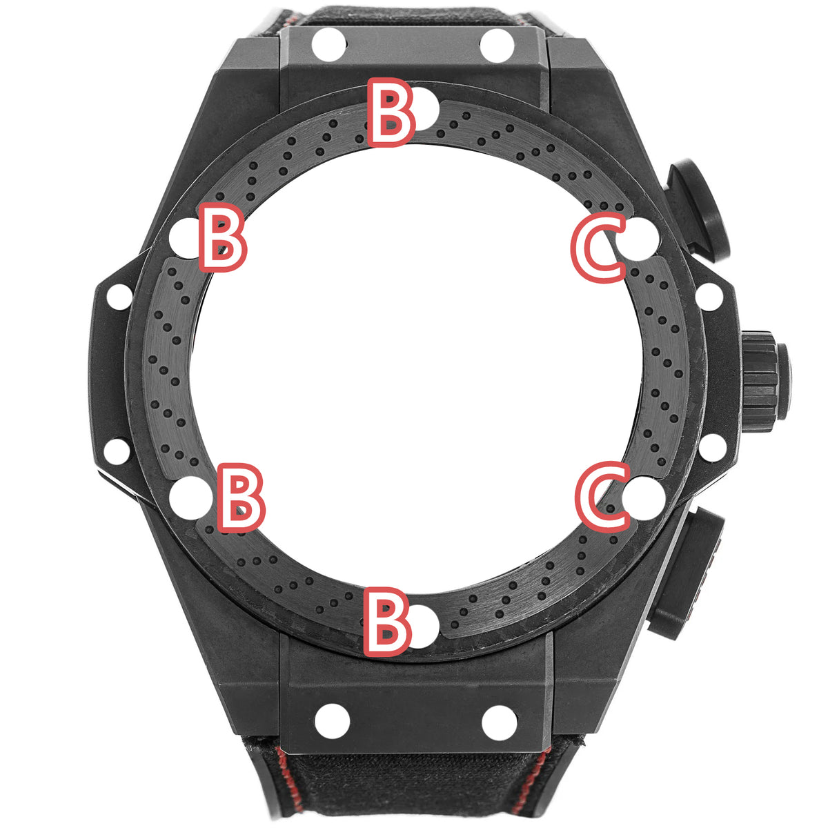 steel bezel screw for HUB Hublot King Power 703 automatic watch
