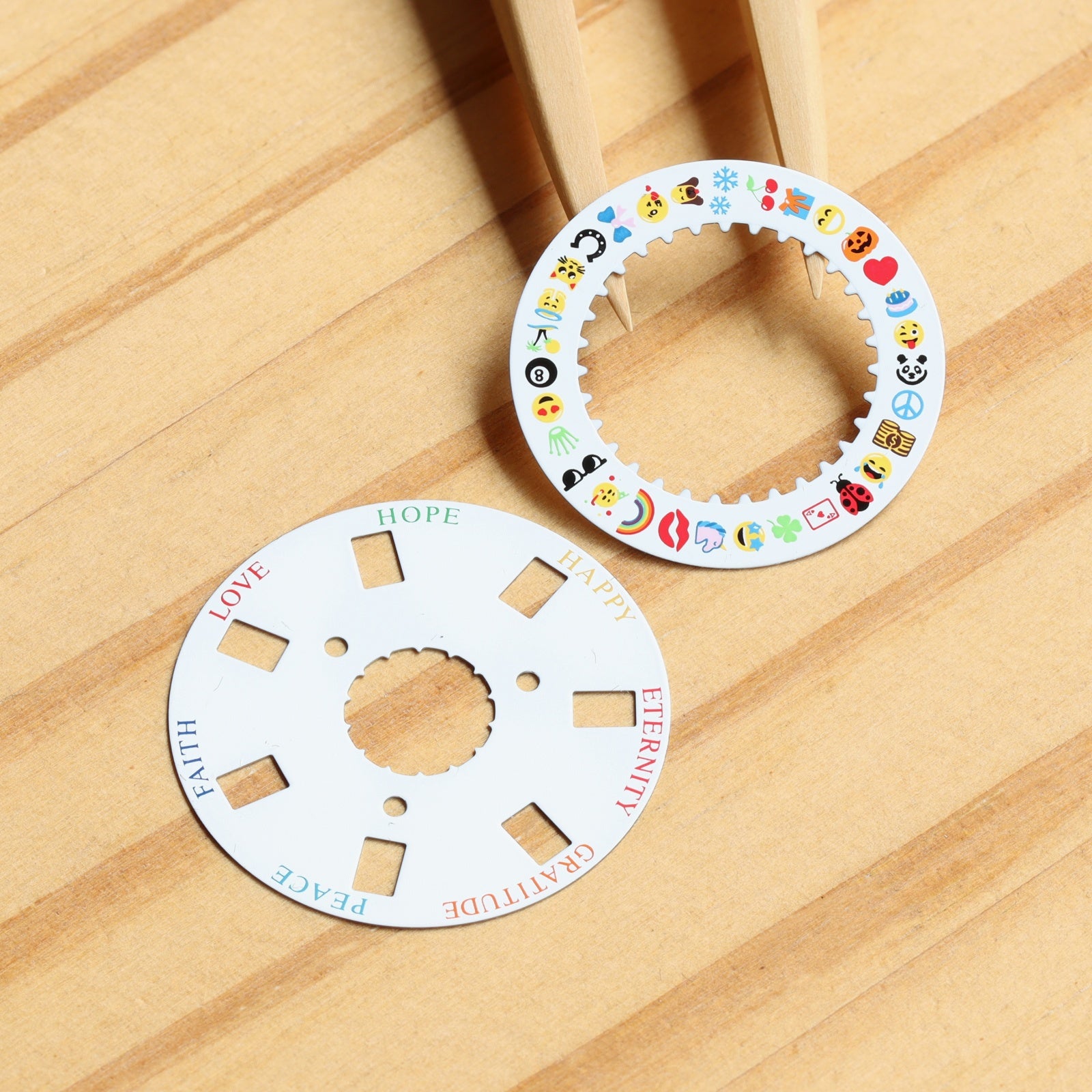 Puzzle Emoji Date Wheel Disc for Rolex Day-Date 36/40 Cal 3155/3255 Watch Calendar