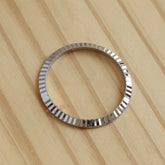 Steel Engine Turn Fluted Bezel Insert Dog Toothed Ring Bezel Pad for Rolex Datejust 36mm Watch