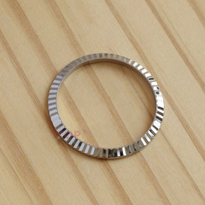Steel Engine Turn Fluted Bezel Insert Dog Toothed Ring Bezel Pad for Rolex Datejust 36mm Watch