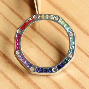 Synthetic Rainbow Sapphires Bezel for Audemars Piguet AP 25940SK Royal Oak Offshore 42mm Watch