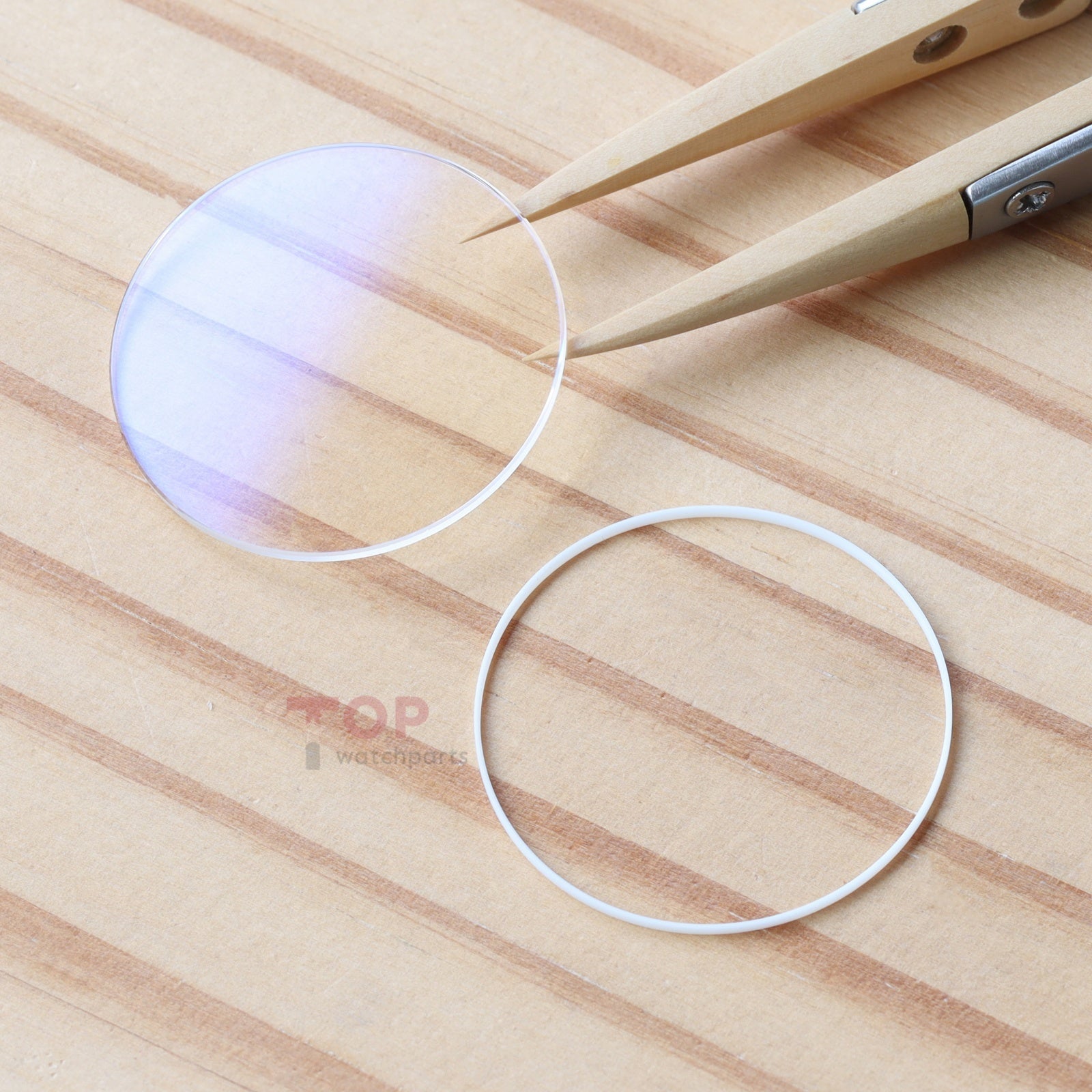 AR Coating Box-shaped Watch Sapphire Crystal&Gasket for IWC Da Vinci Chronograph IW376601 44mm Front&Case Back Glass