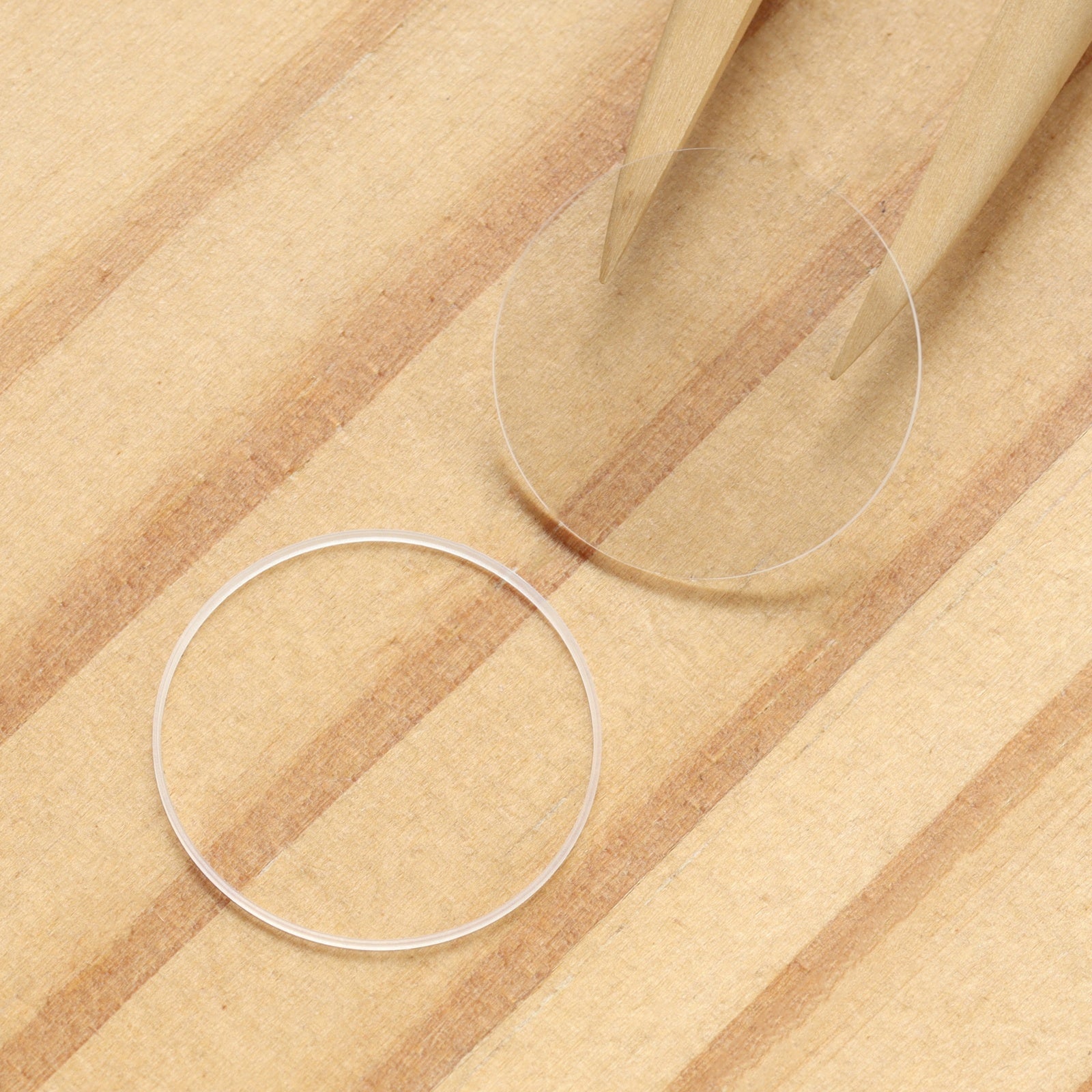 Inner and Outer Round Flat Watch Sapphire Crystal for Chopard Happy Sport 278245/278298 26mm Glass