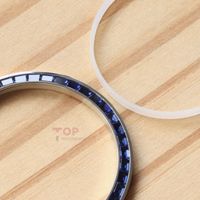 Synthetic Blue Sapphire & Emerald Watch Gemstone Bezel for Rolex Datejust 36 1262xx 36mm Watch Insert