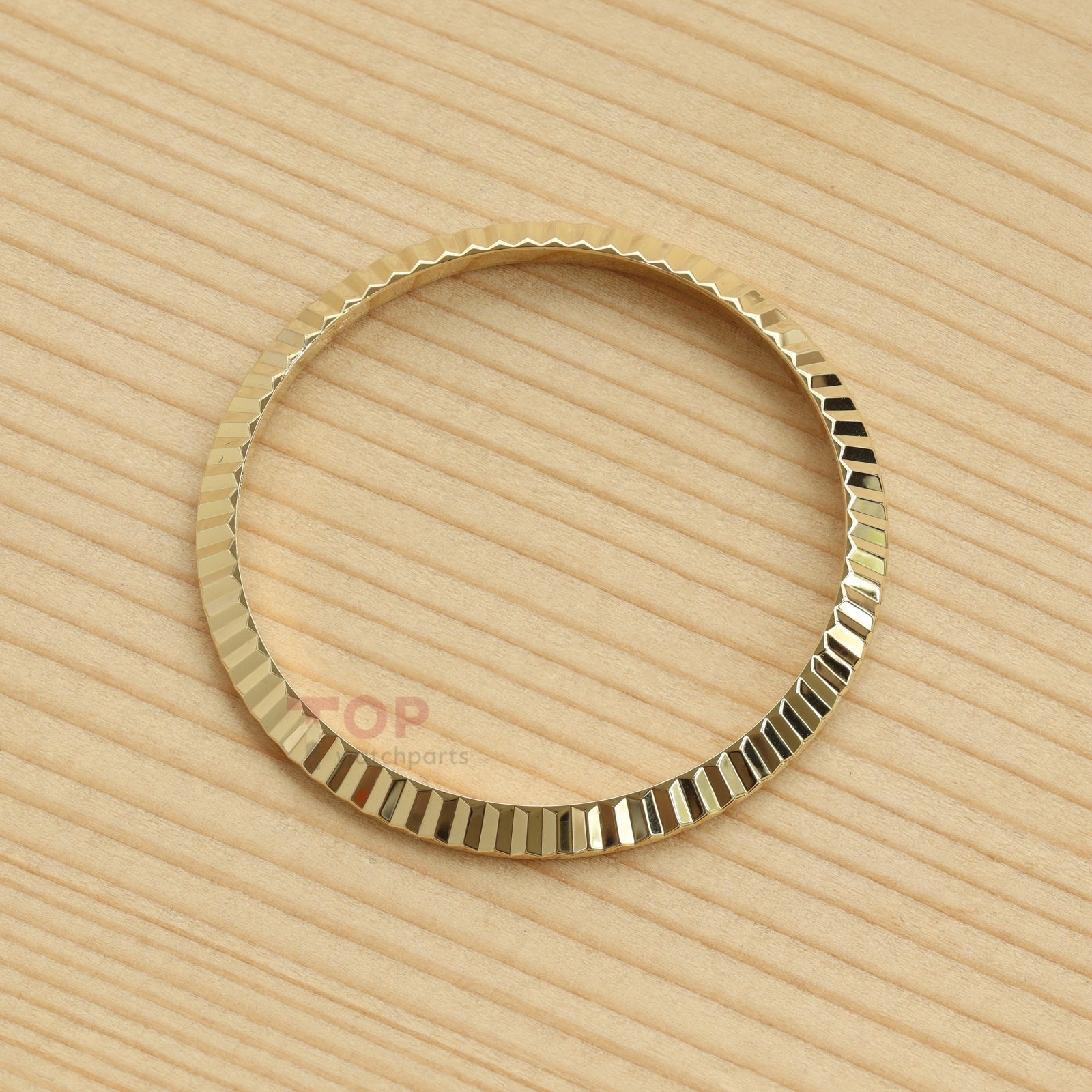 18K Gold Watch Bezel for Tudor 74033 Prince Date 34mm Fluted Ring