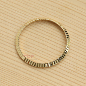 18K Gold Watch Bezel for Tudor 74033 Prince Date 34mm Fluted Ring