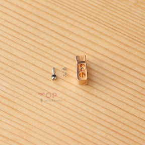 18K Rose Gold/Stainless Steel Watch Pusher for Patek Philippe Aquanaut PP 5164 40.8mm Watch Button