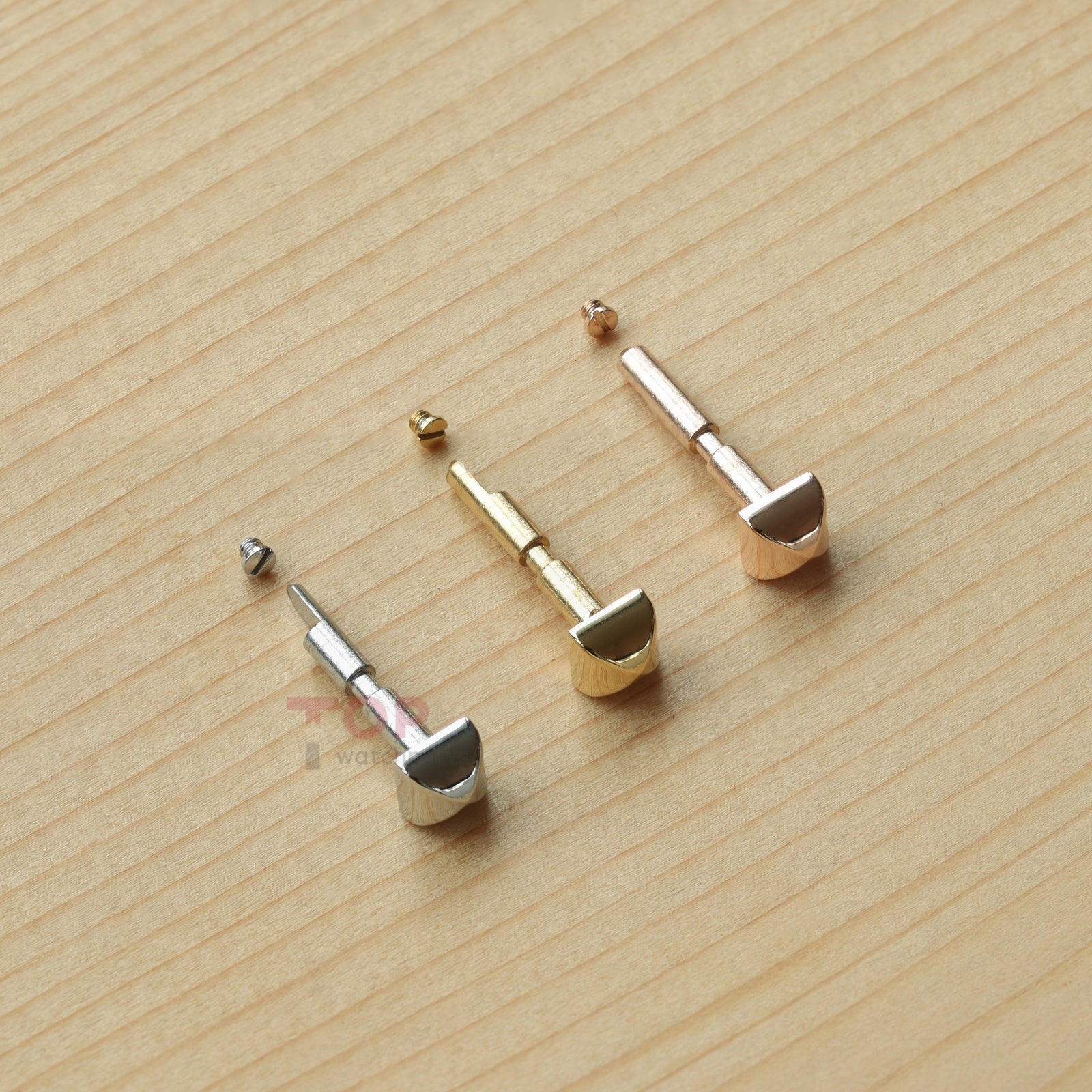 18K Rose Gold/Stainless Steel Watch Band Screw Tube Pin for Cartier Pasha WJ120151 42mm Watch