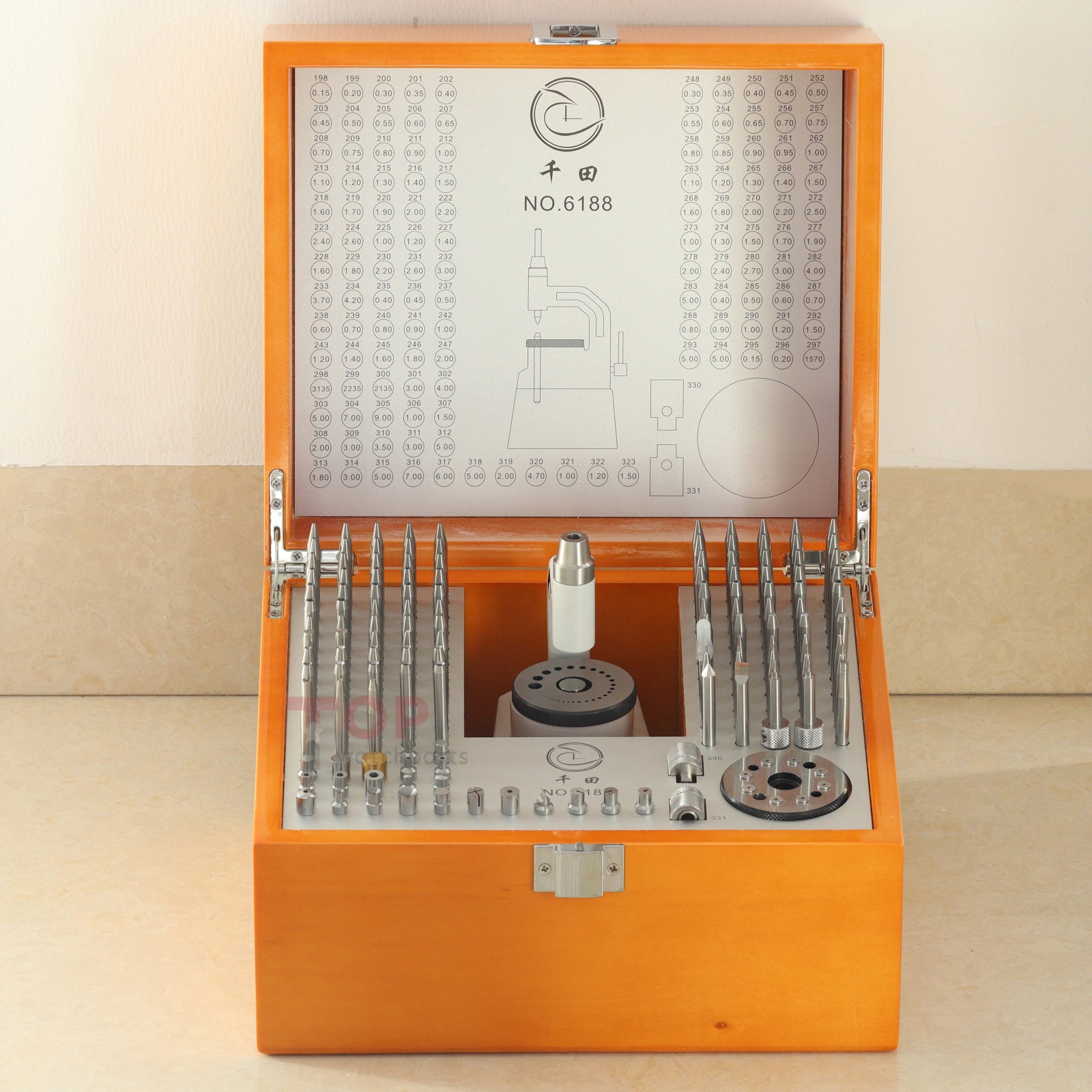 Professional Watchmaker Staking Set–Precision Punch&Anvil Bench Tool Kit for Pressing Hands&Balance Staffs&Gears&Rotor Bearing Screw