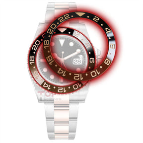 Lunette en céramique pour montre Rolex 126711 GMT-Master II Rootbeer Two Tone Rose Gold