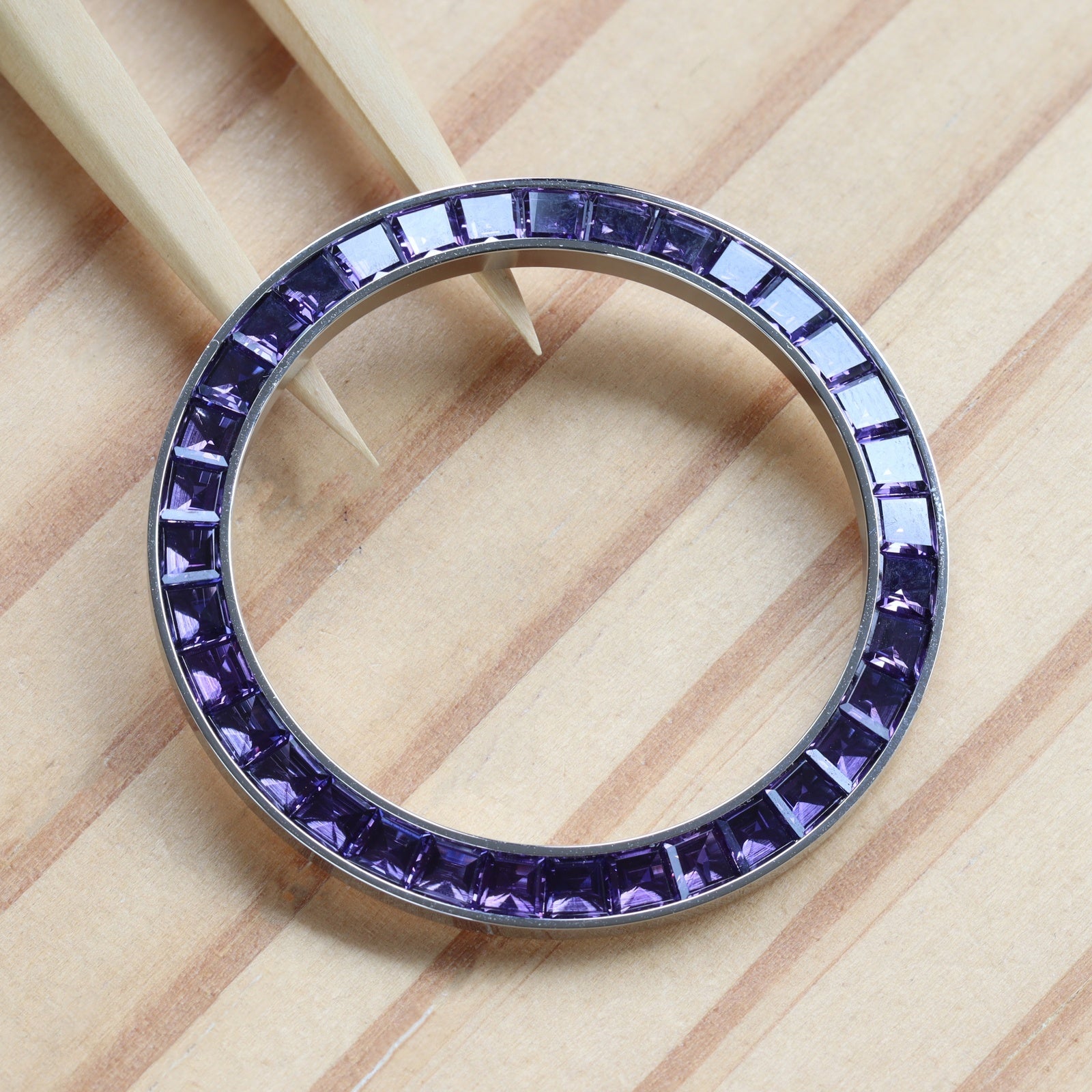 Synthetic Purple Spinel Bezel for Rolex Daytona 40mm Watch Gemstone