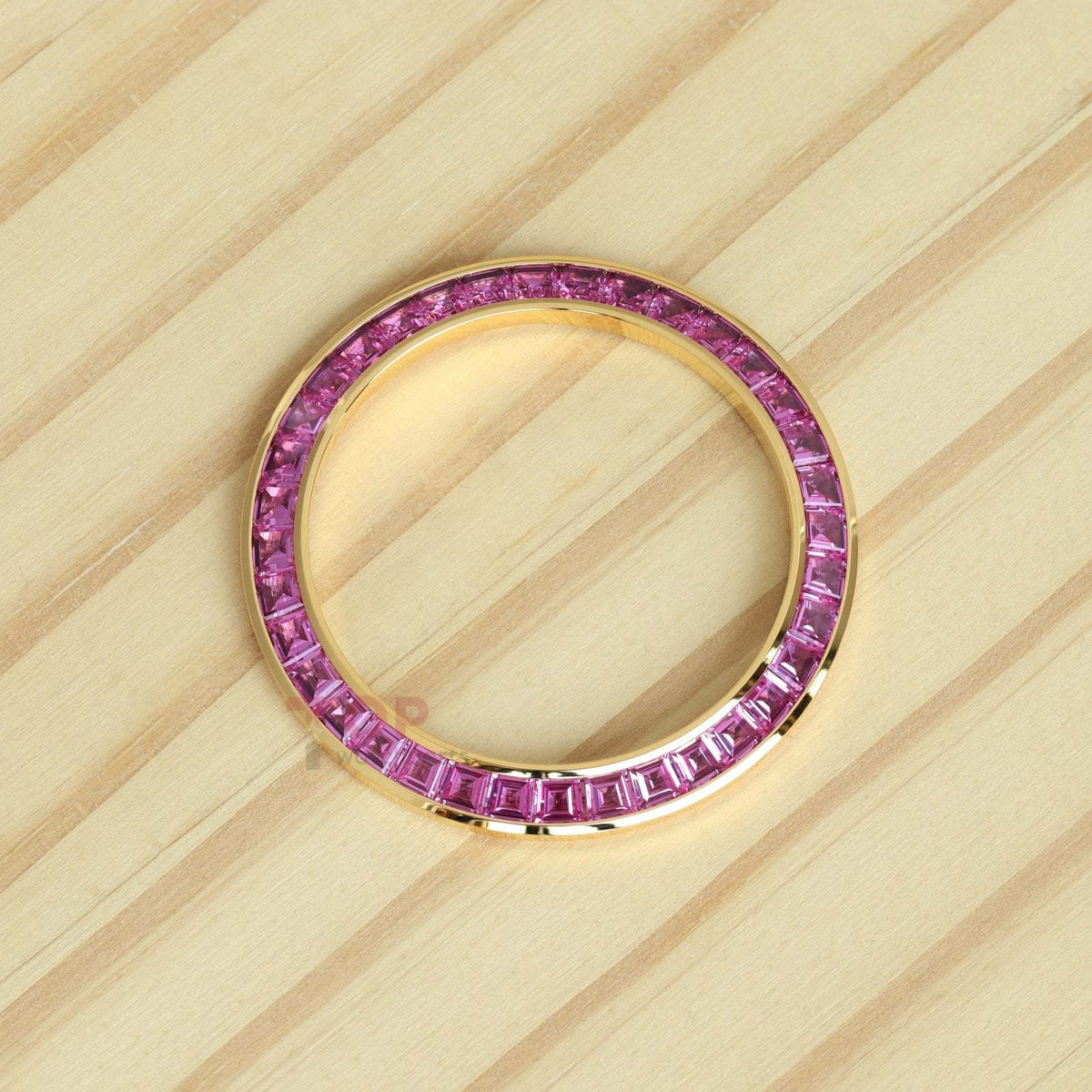 Pink Gemstone Gold Watch Bezel for Rolex Daytona 40mm Watch
