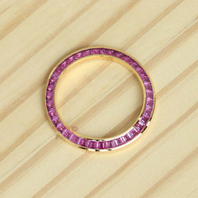 Pink Gemstone Gold Watch Bezel for Rolex Daytona 40mm Watch