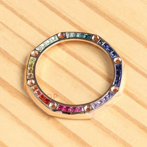 Synthetic Rainbow Sapphires Bezel for Audemars Piguet AP 26470OR Royal Oak Offshore 42mm Watch