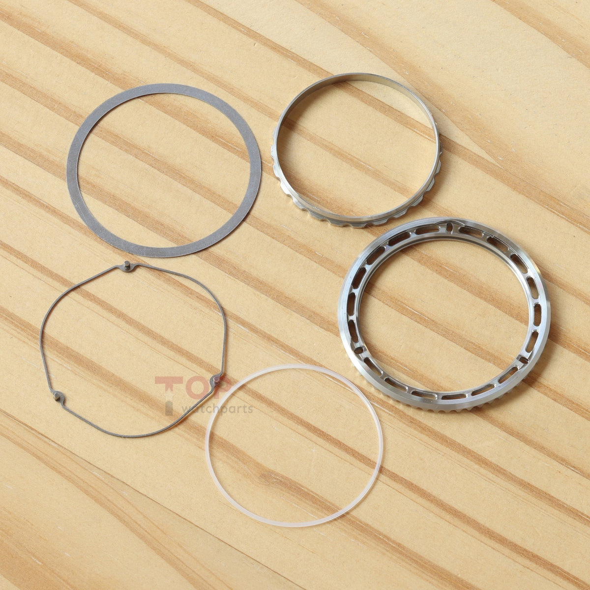 Fluted Bezel+Rubber Bezel Gasket+Click Spring+Tension Spring+Retaining Bezel for Rolex GMT-Master II 126710/116710