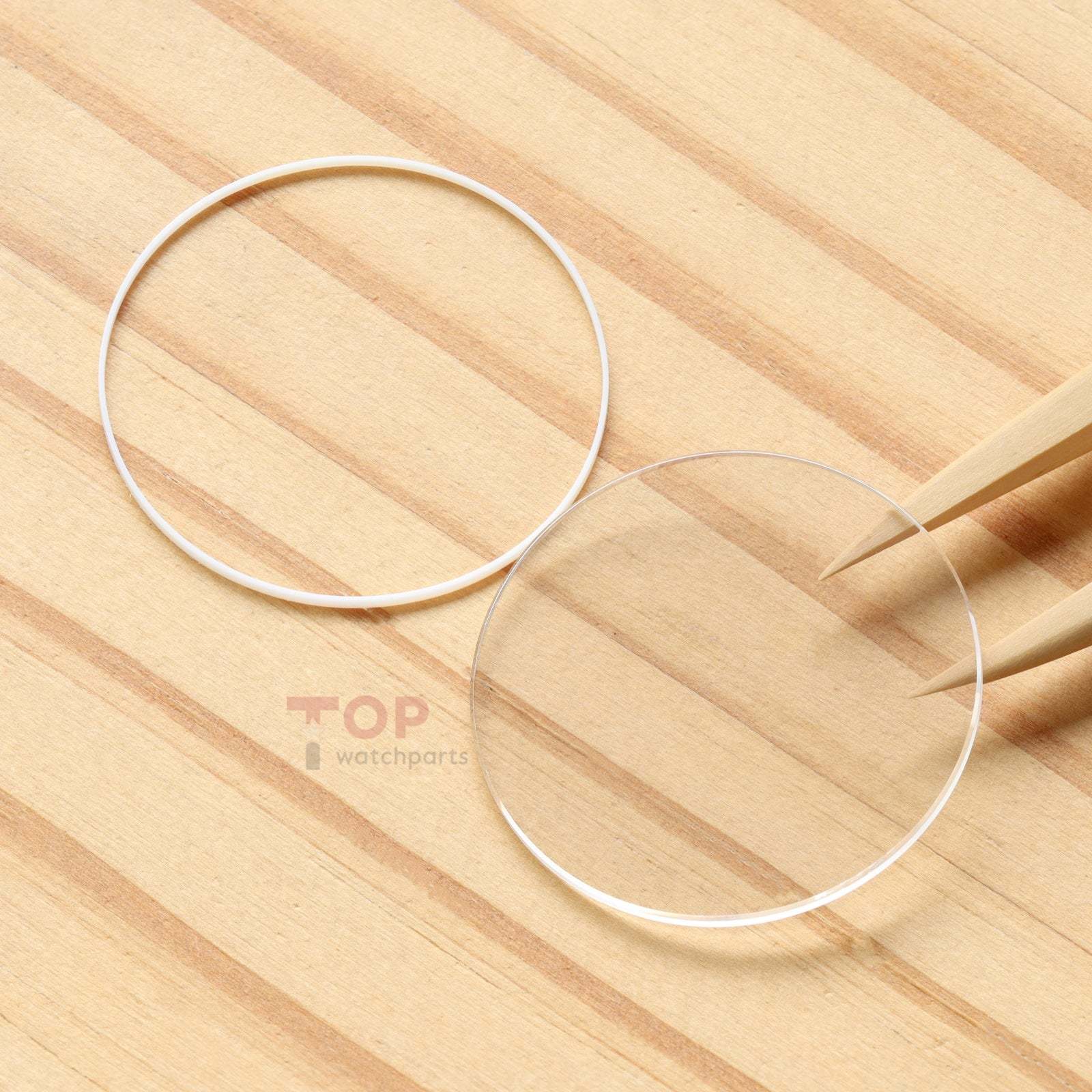 Round Flat Watch Sapphire Crystal for Vacheron Constantin VC Overseas 5500V 42.5mm Front&Case Back Glass