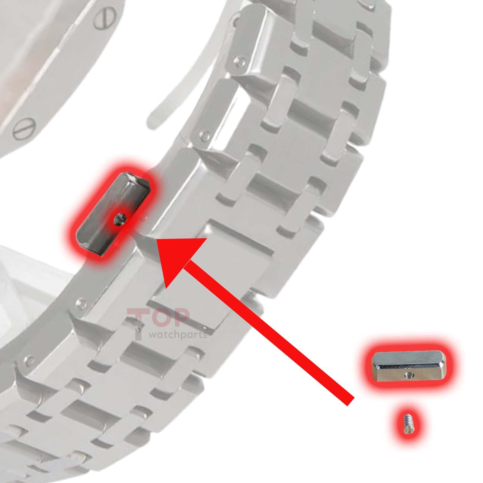 Watch Bracelet Buckle Pusher Cover Cap for Audemars Piguet 15202/15400 Royal Oak 39/41mm Watch