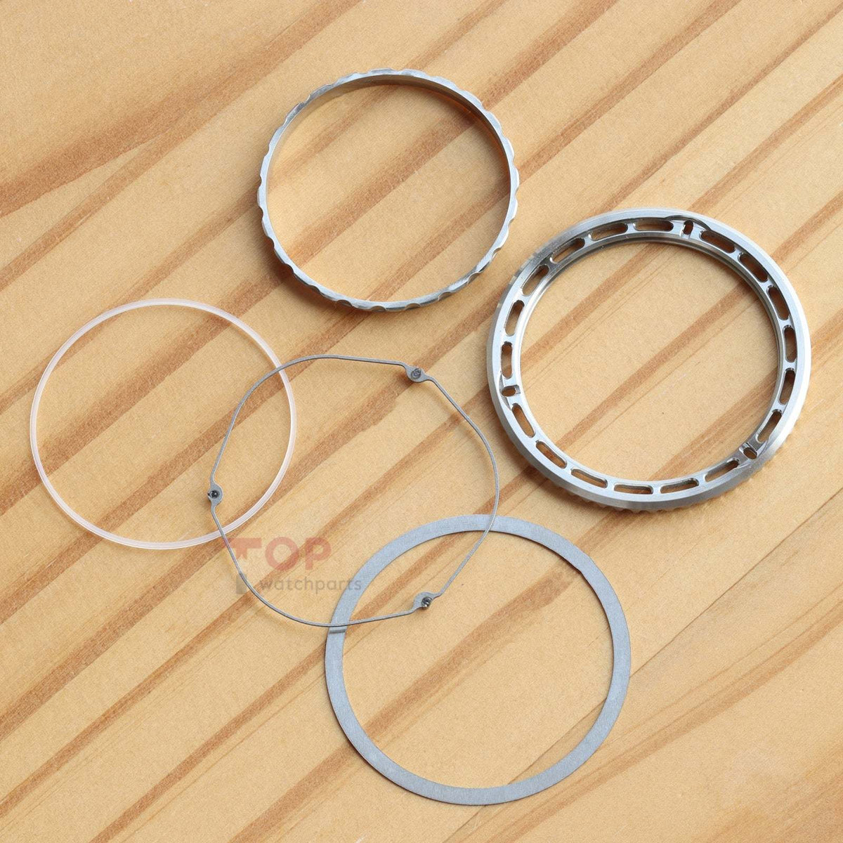 Fluted Bezel+Rubber Bezel Gasket+Click Spring+Tension Spring+Retaining Bezel for Rolex GMT-Master II 126710/116710