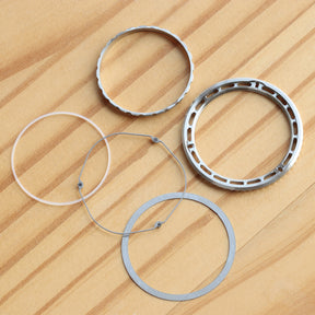 Fluted Bezel+Rubber Bezel Gasket+Click Spring+Tension Spring+Retaining Bezel for Rolex GMT-Master II 126710/116710
