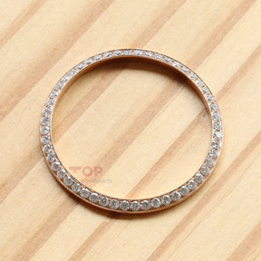 18K Rose Gold Gemstone Bezel for Rolex 126281 Datejust 36 Watch