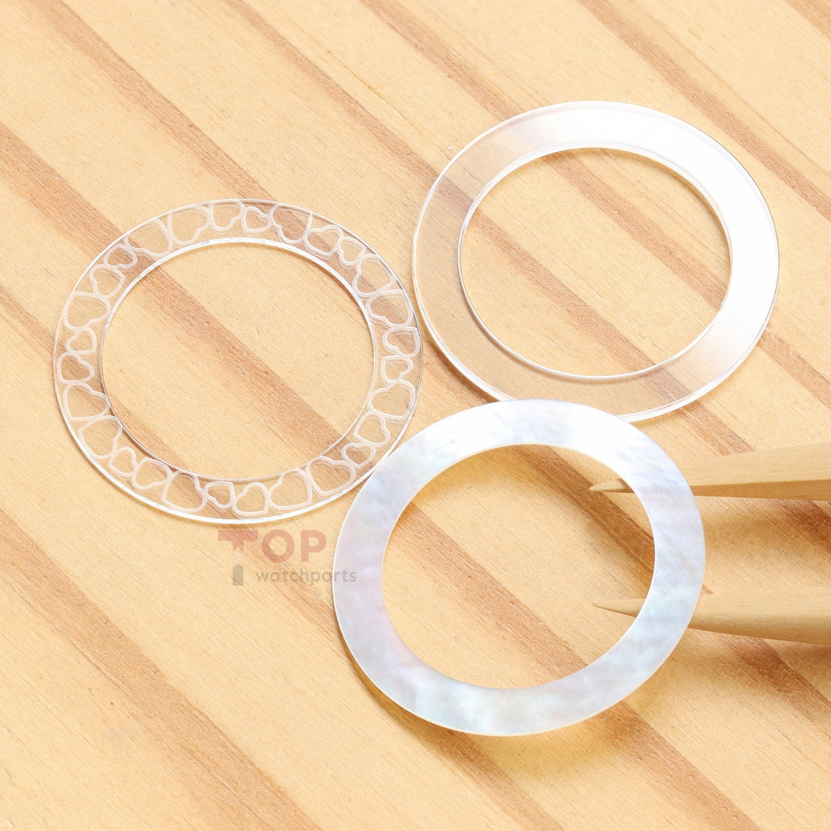 Concentric circles Watch Sapphire Crystal for Chopard Happy Diamonds 209429 32mm Front&Case Back Glass