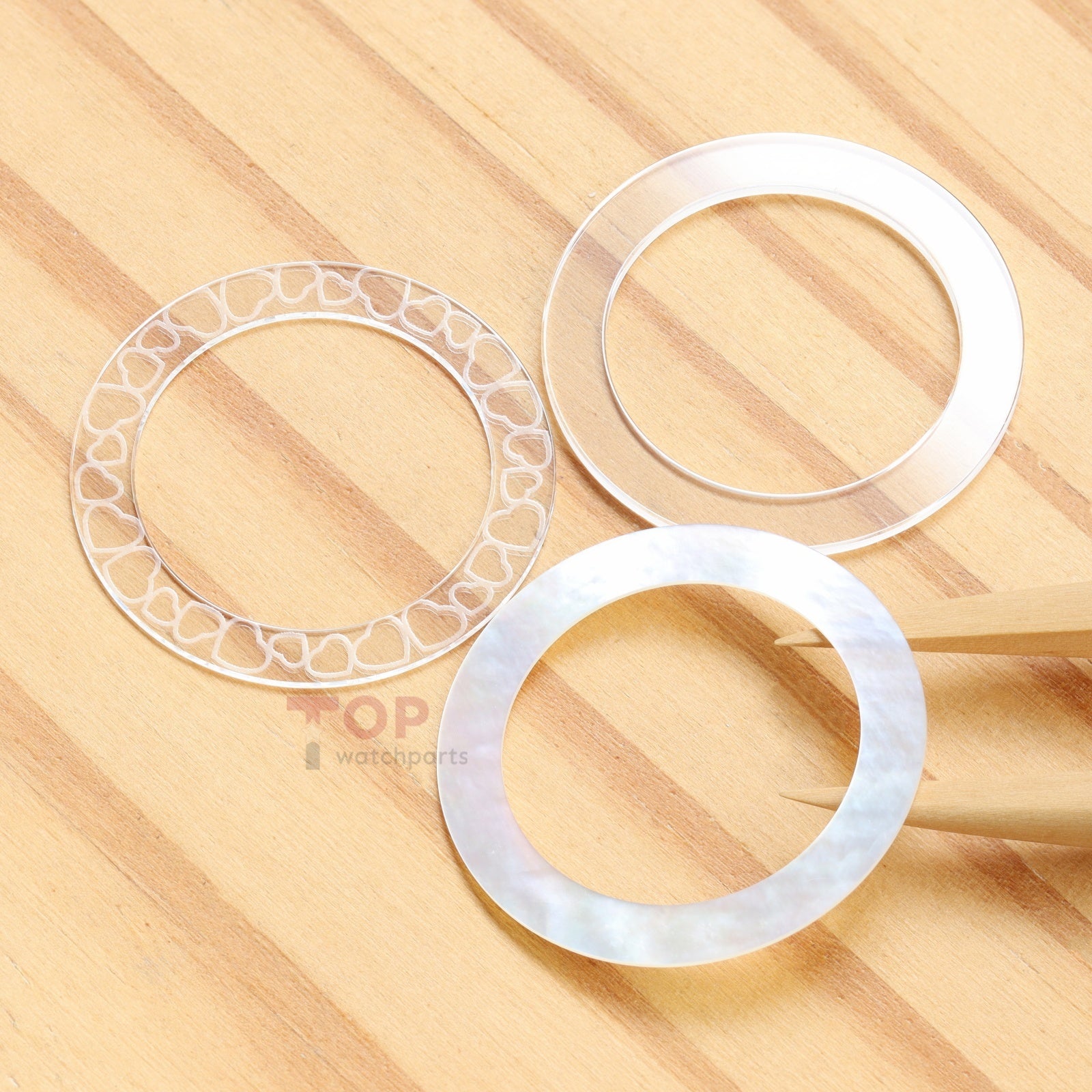 Concentric circles Watch Sapphire Crystal for Chopard Happy Diamonds 209429 32mm Front&Case Back Glass