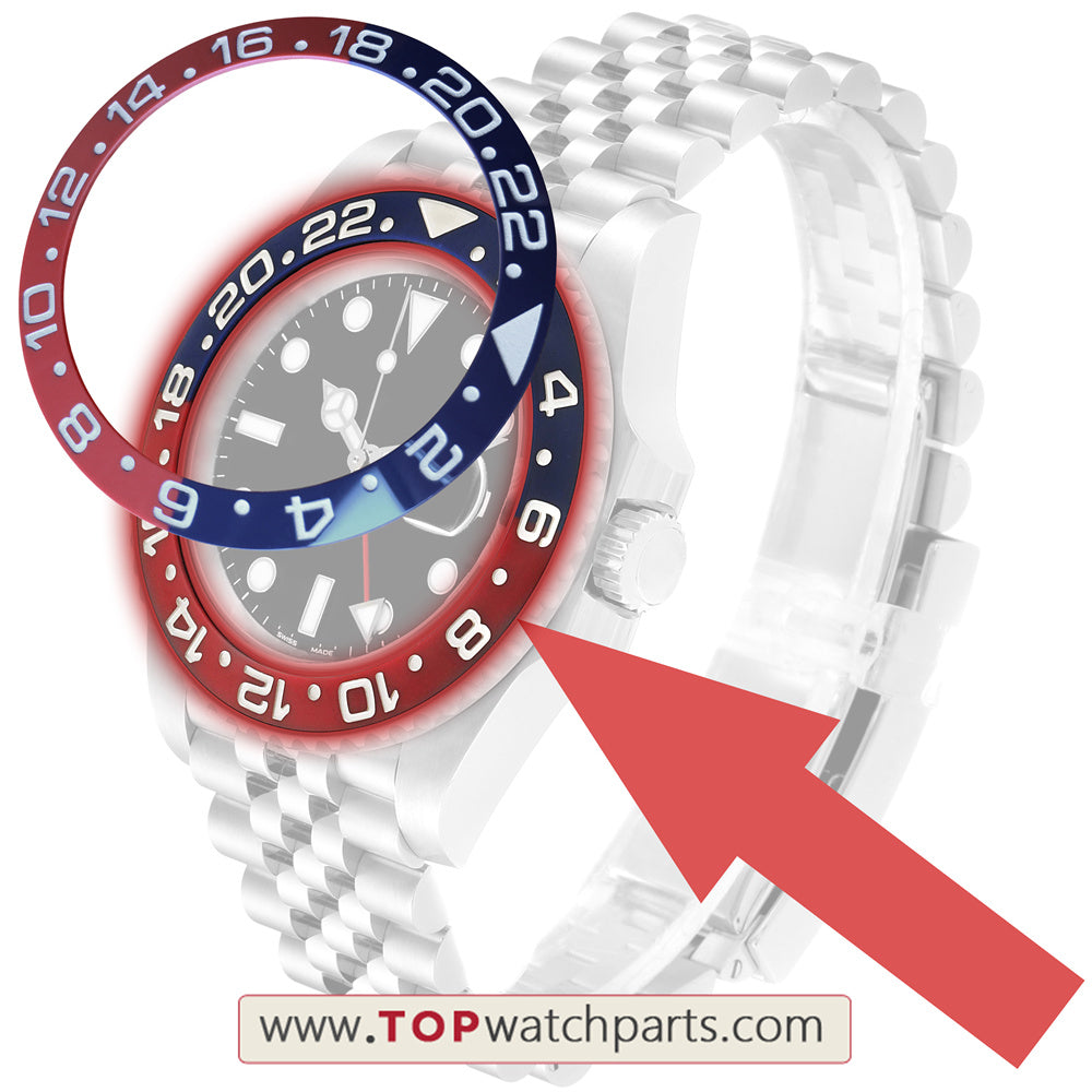 mk3 high quality blue red all Ceramic Bezel Insert For Rolex GMT Master II 126710 116710 watch