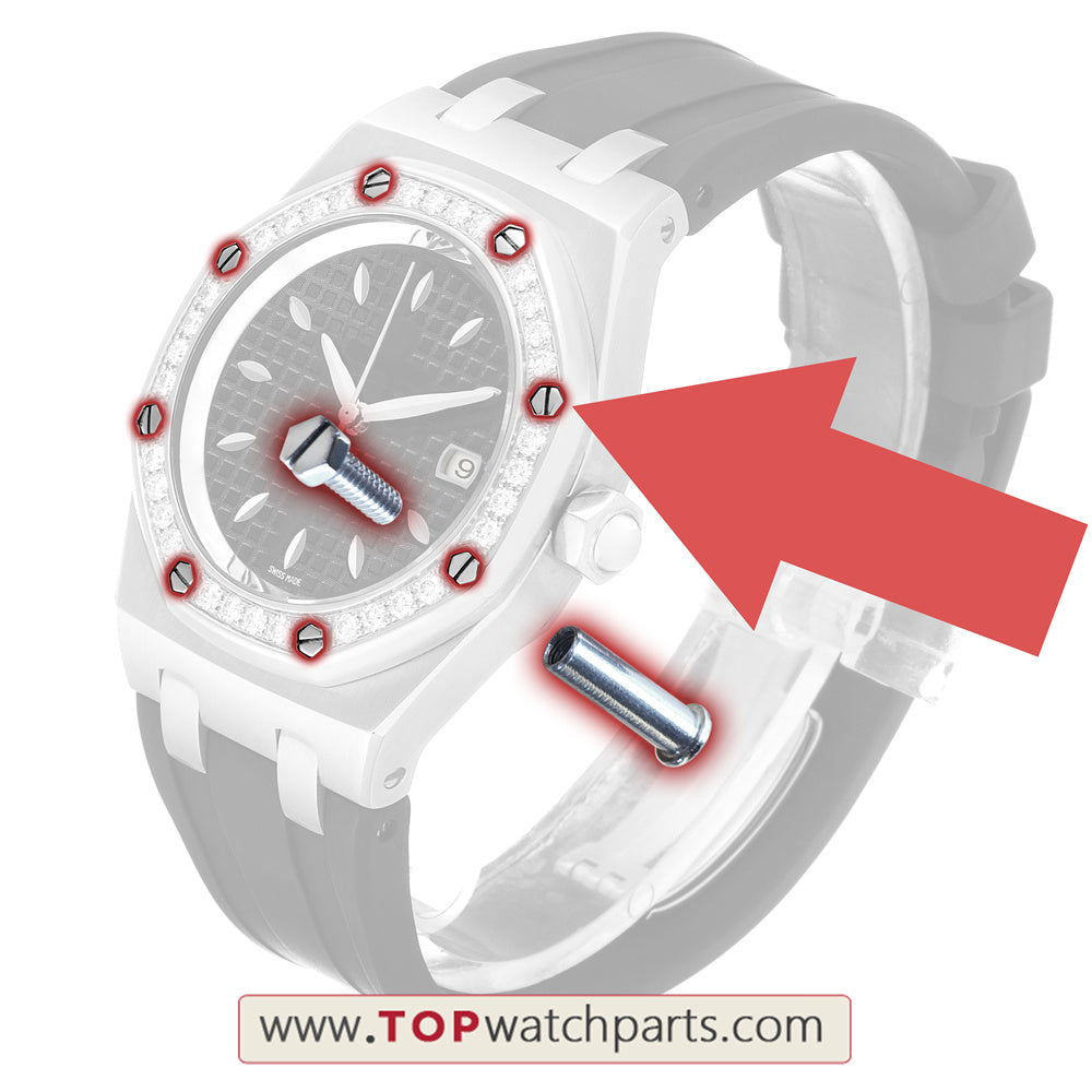77321 watch case bezel screw for Audemars Piguet Royal Oak Lady 33mm watch bottom