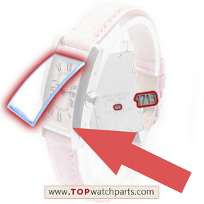 Arched mineral crystal glass fit for Cartier Tank Américaine watch