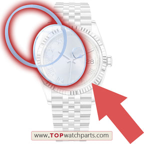 Verre saphir avec revêtement AR pour montre Rolex Datejust Oyster 36 mm