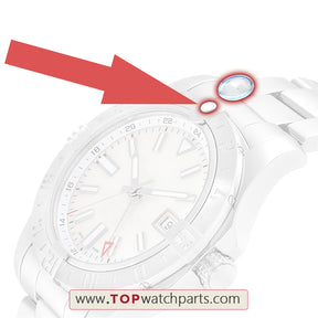 2.8mm watch sapphire crystal glass for Breitling Avenger II GMT watch bezel Luminous Pearl