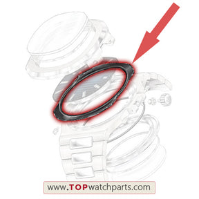 watch bezel rubber waterproof ring gasket seal washers for Patek Philippe Nautilus 7118 watch