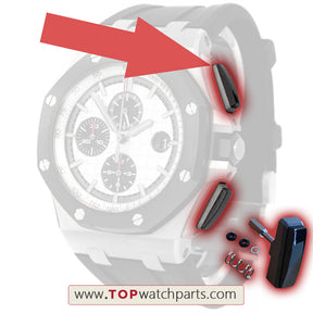 titanium ceramic watch pusher for AP Audemars Piguet ROO Royal Oak Offshore 44mm Big Panda Chronograph watch