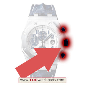 Kronenabdeckkappe aus Gummi mit Druckknopf für die Chronographenuhr AP Audemars Piguet Royal Oak Offshore 42 mm