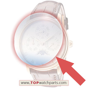 Uhr sapphire kristall glas für BLANCPAIN Quantieme Complet automatische Weiß Zifferblatt Herren Uhr