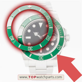 126610 silberfarbene Titan-Keramiklünette mit Wortmotiv für die automatische Uhr Rolex Submariner SUB 41 mm