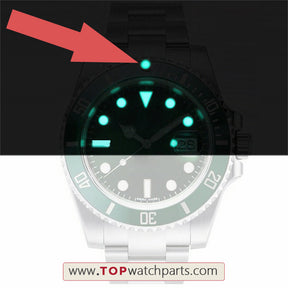 sapphire crystal glass swiss luminous beads for Rolex Submariner watch ceramic bezel