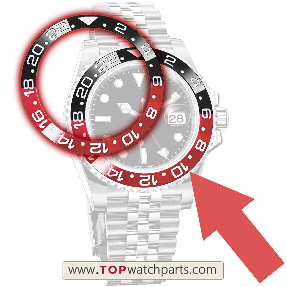 ceramic bezel for Rolex OYSTER PERPETUAL GMT-Master II automatic watch