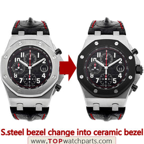 for AP Audemars Piguet ROO Royal Oak Offshore 42mm Chronograph watch 26470ST stainless steel bezels change into ceramic bezel