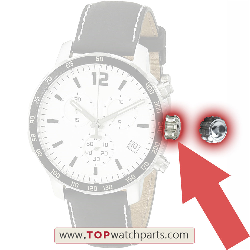steel waterproof crown for TS Tissot T-Sport Quickster T095.417 quartz watch