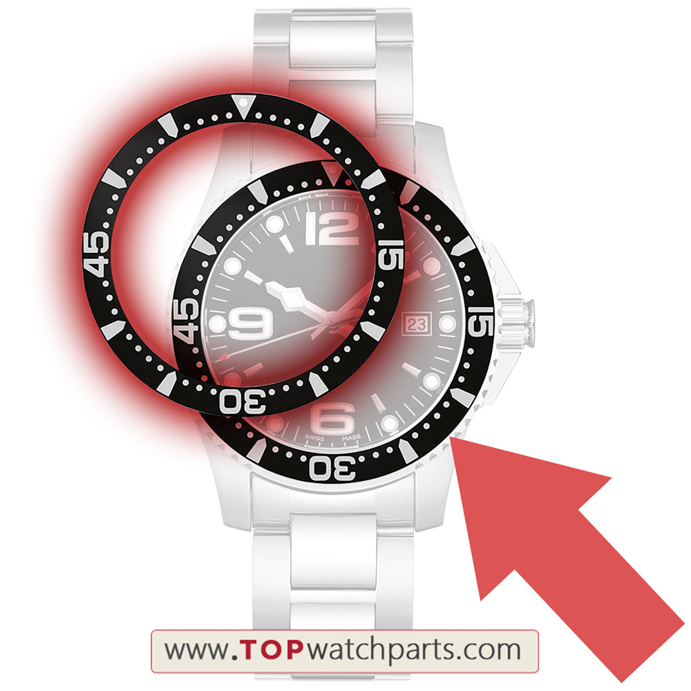 Aluminium watch bezel inserts for Longines HydroConquest Automatic 39mm Mens watch