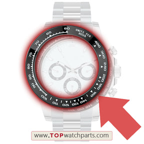 Per Rolex Cosmograph Daytona Watch Ceramic Bezel Inserts 116500 parti (rosa oro/oro/nero/marrone)