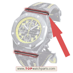 Bumble Bee Mens watch screw tube for AP Audemars Piguet ROO Royal Oak Offshore chronograph 42mm ceramic carbon watch case link kit