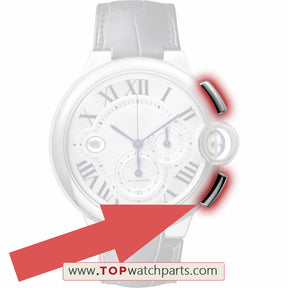 steel watch pusher for Ballon Bleu De Cartier chronograph watch button