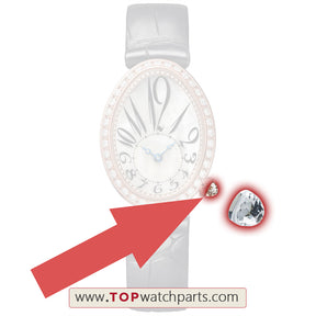 highly transparent zircon crystal for Breguet Reine De Naples 33mm automatic watch